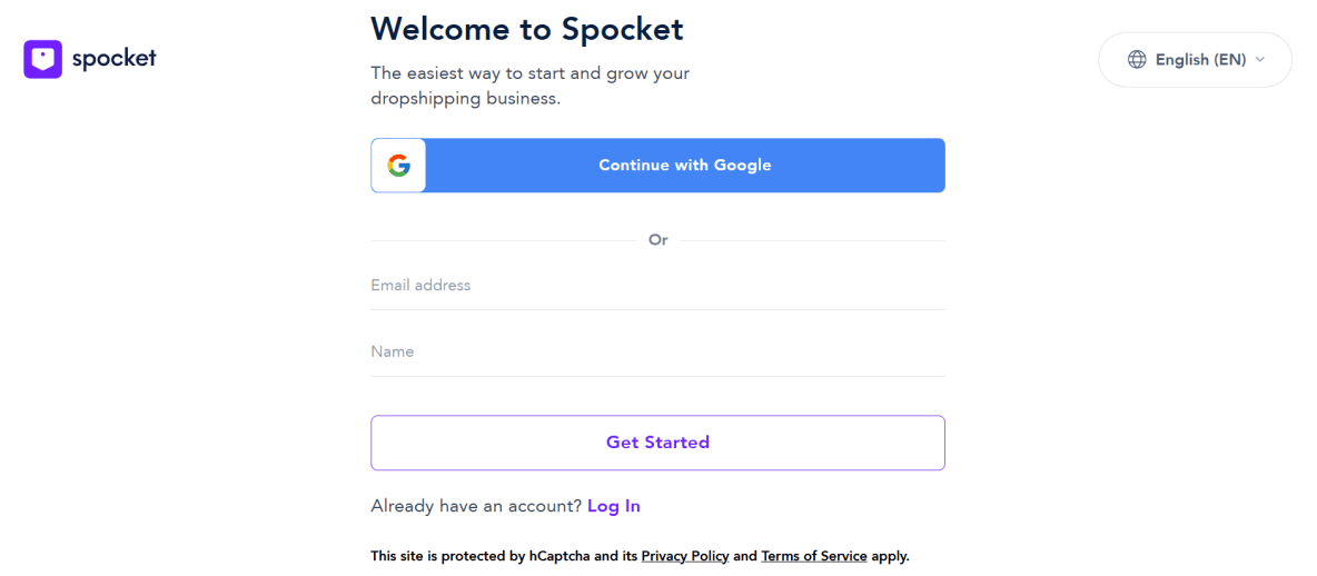 Spocket Sign Up